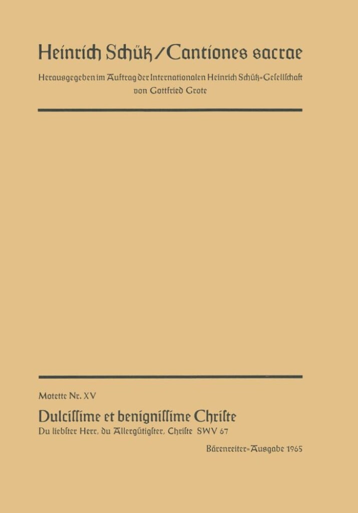 Dulcissime et benignissime Christe
